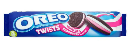 OREO Twists Vanilla & Raspberry Cookie Sandwich Biscuits 157G