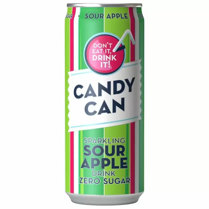 Candy Can Sparkling Sour Apple Zero Sugar Can 330ml