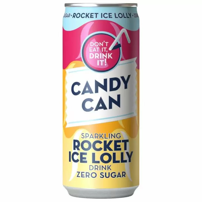 Candy Can Sparkling Rocket Ice Lolly Zero Sugar Can 330ml