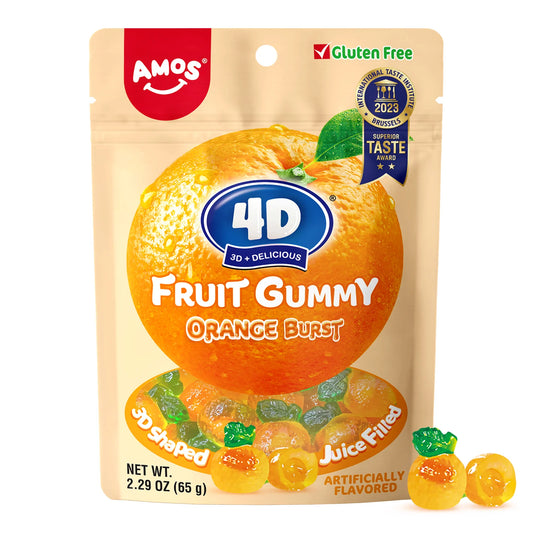 4D Orange fruit gummys