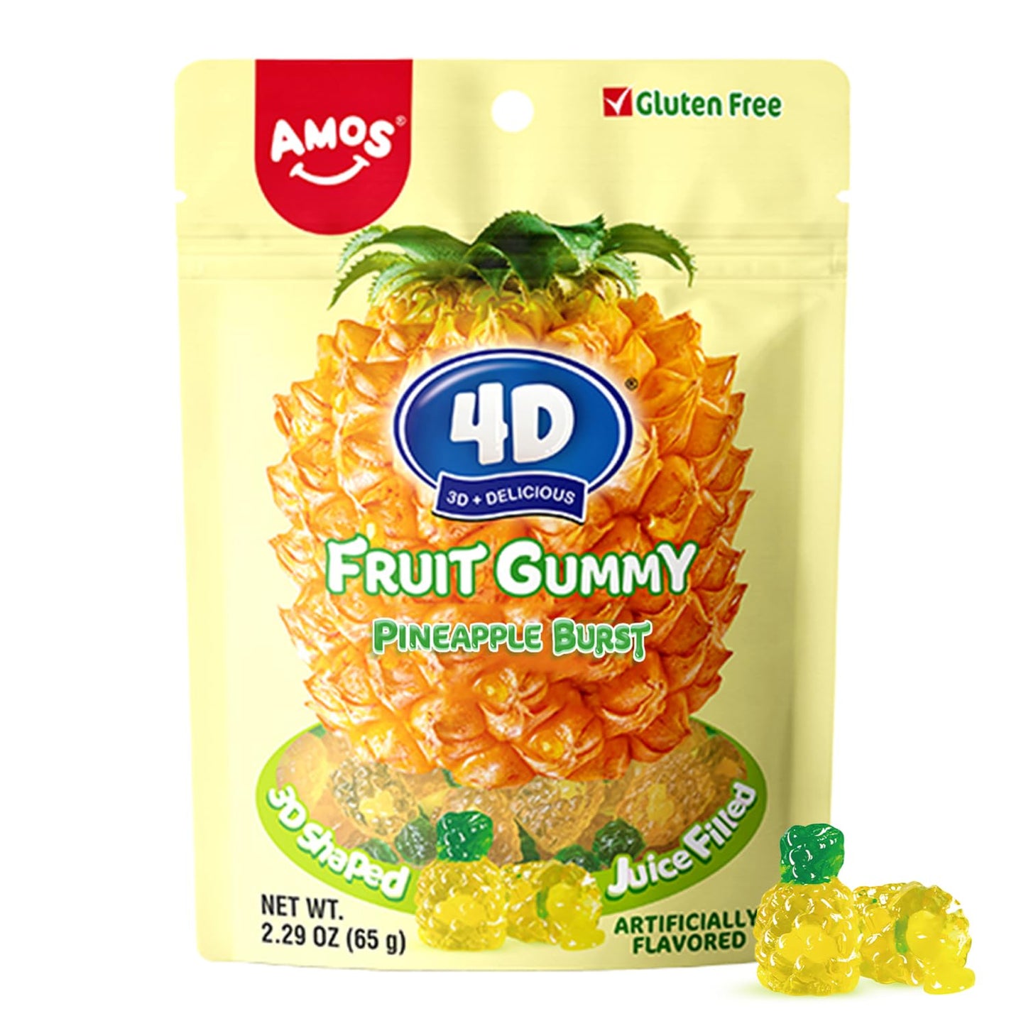 4D Pineapple fruit gummys