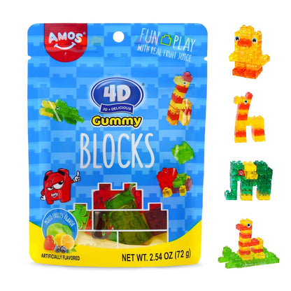 XL BAG Amos 4D Gummy Blocks Peg Bag 7oz (198g)