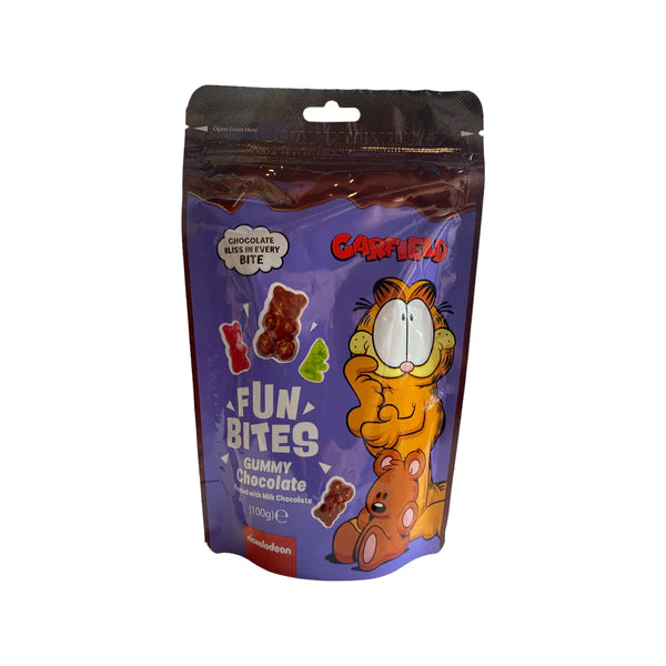 Garfield Fun Bites Chocolate Dipped Gummy Bears 100g