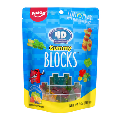 XL BAG Amos 4D Gummy Blocks Peg Bag 7oz (198g)