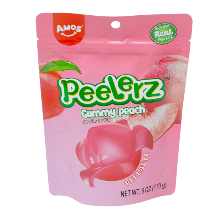 Amos Peelerz Peach Peg Bag 6oz (170g) XL BAG