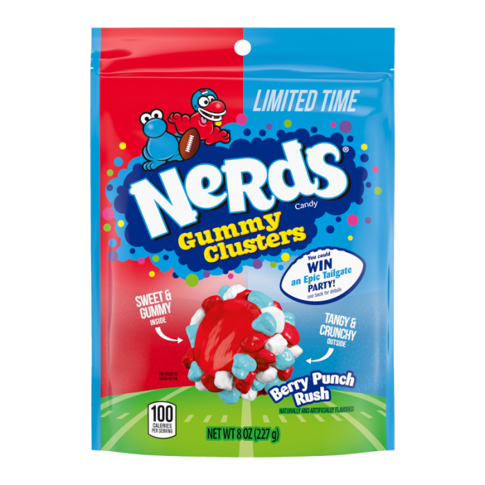 Nerds Gummy Clusters Limited Time Football Season (BERRY PUNCH RUSH)  8oz (227g)