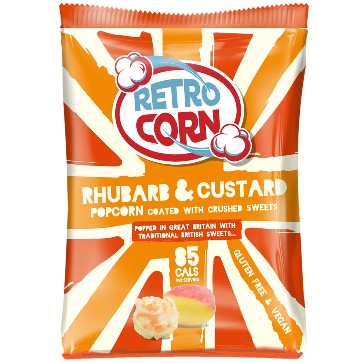 Retrocorn Rhubarb & Custard Popcorn - 35g