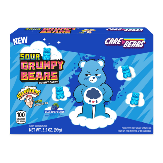 Warheads Care Bears - Sour Grumpy Bears Theater Box 3.5oz (99g)